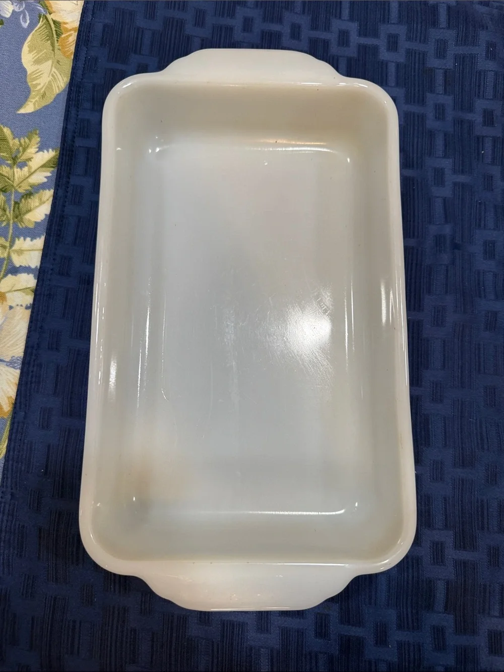 Fire King White 6x10x2 Dish